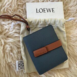 Loewe Compact Zip Wallet in Soft Grained Calfskin, Brand New in Box